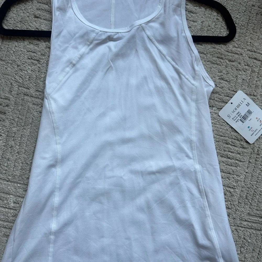 SOFIBELLA Athletic Tennis  NWT White Golf Tank SPF 50 - Picture 5 of 13